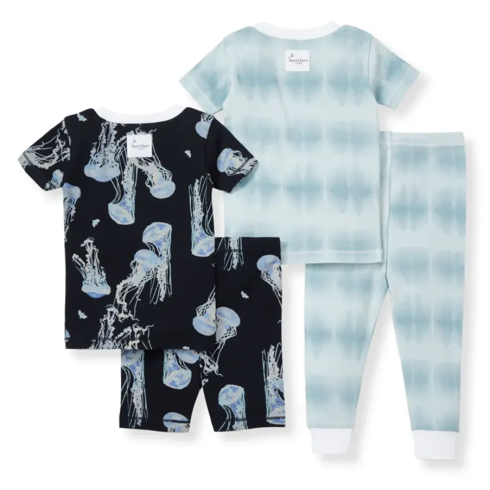 Burt's Bees Baby Burt's Bees Organic Snug Fit Two-Piece Pajamas 2-Pack: I'm Jelly & Printed Tie Dye New