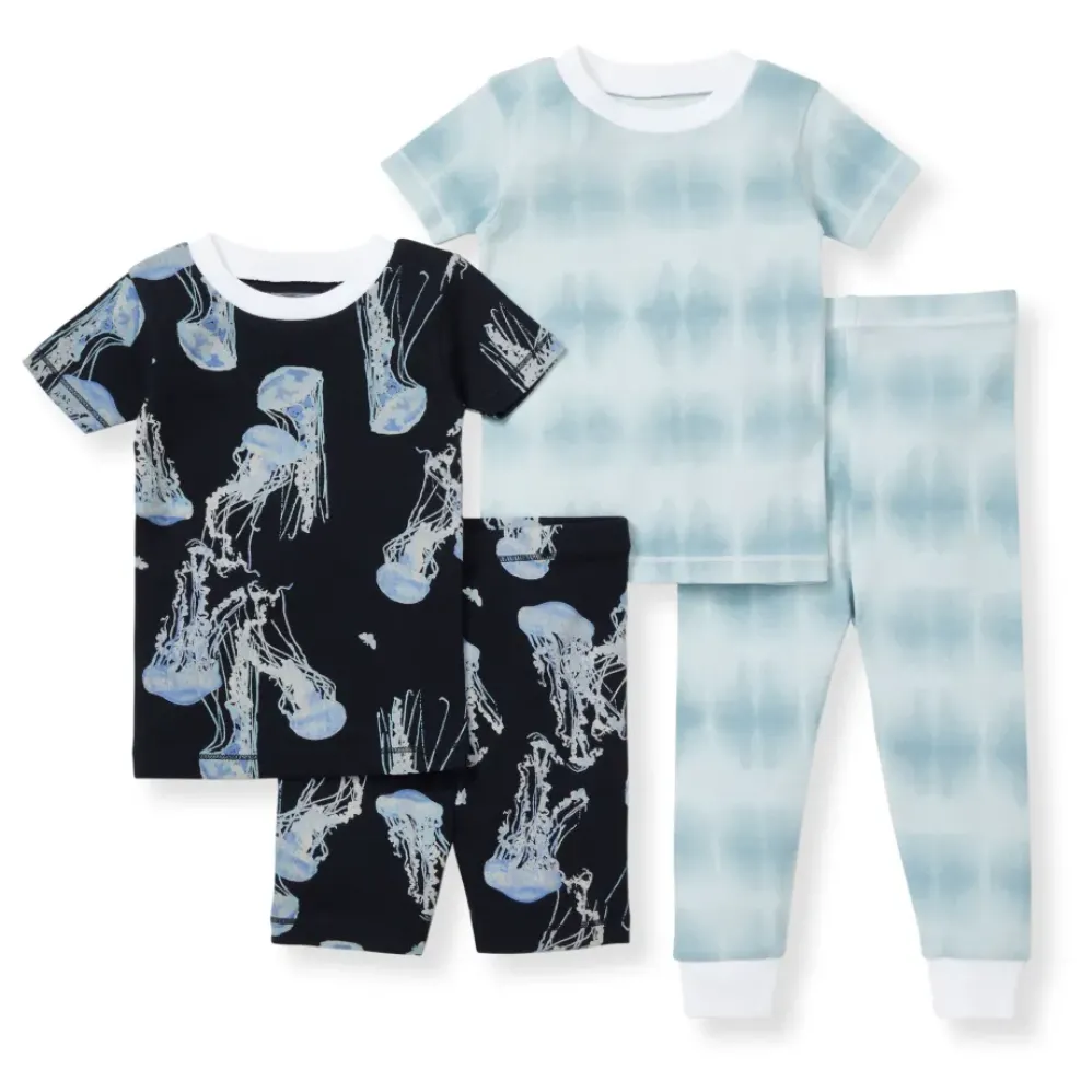 Burt's Bees Baby Burt's Bees Organic Snug Fit Two-Piece Pajamas 2-Pack: I'm Jelly & Printed Tie Dye New