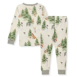 Burt's Bees Baby Burt's Bees Organic Two-Piece Pajamas Christmas Tree Farm New