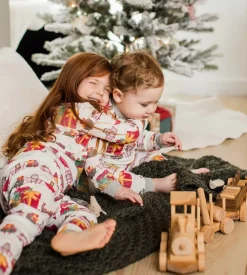 Burt's Bees Baby Burt's Bees Organic Two-Piece Pajamas Holiday Toy Train Discount