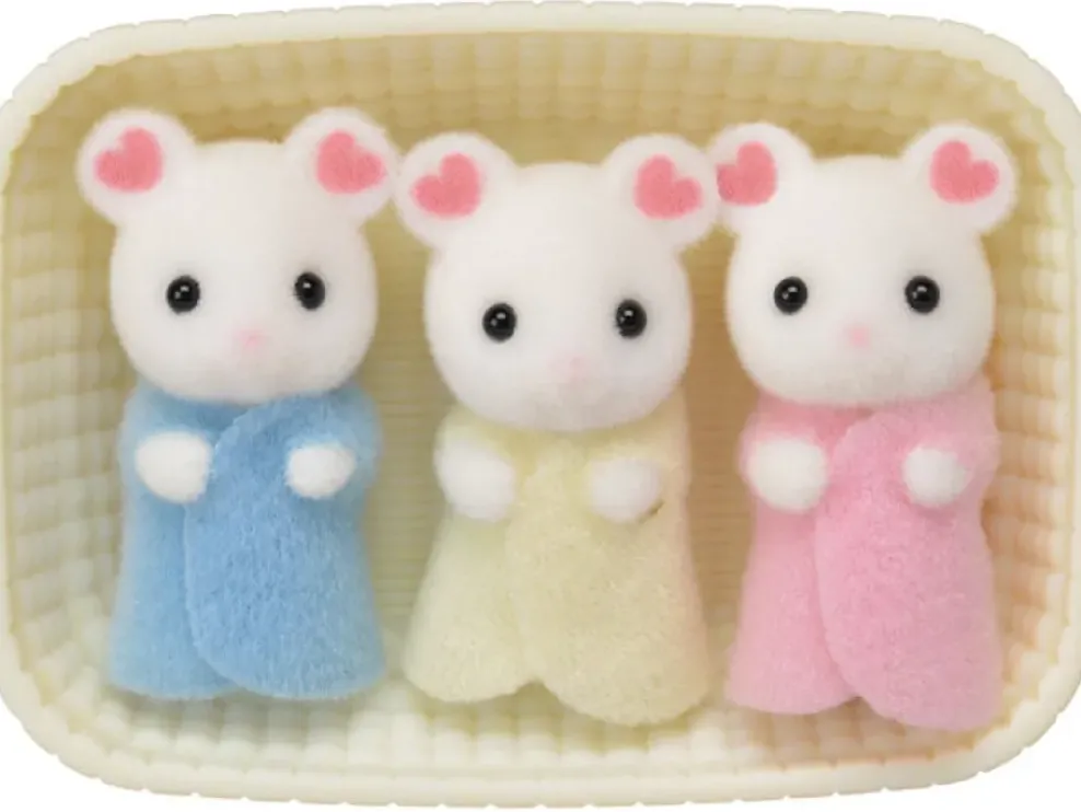 Epoch Calico Critters Marshmallow Mouse Triplets Fashion