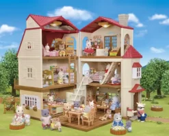 Epoch Calico Critters Red Roof Country Home Gift Set with Secret Attic Playroom Clearance