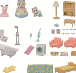 Epoch Calico Critters Red Roof Country Home Gift Set with Secret Attic Playroom Clearance