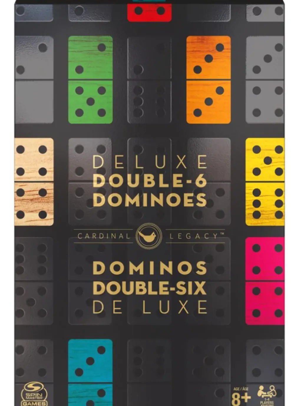 Spin Master Cardinal Games Deluxe Double-6 Dominoes Hot
