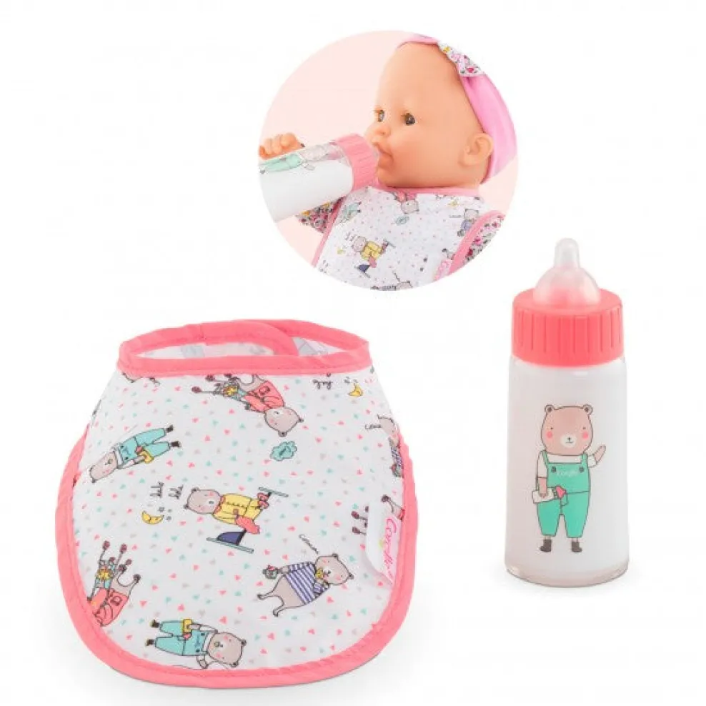 Corolle Dolls Bib and Magic Milk Bottle Clearance