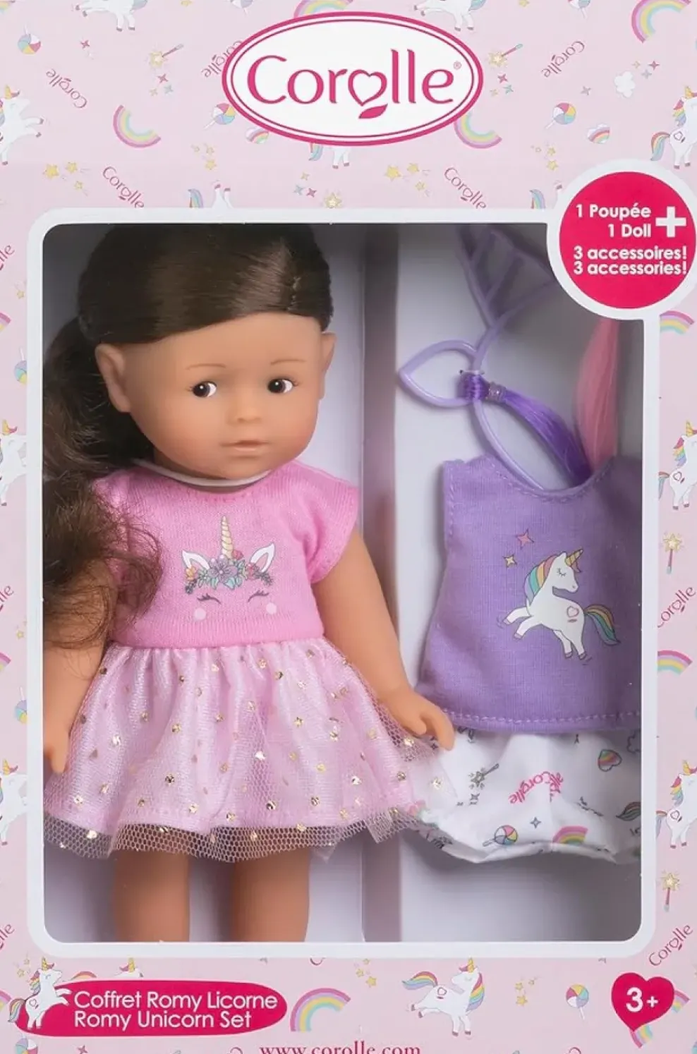 Corolle Dolls Mini Corolline - Romy Unicorn Set New