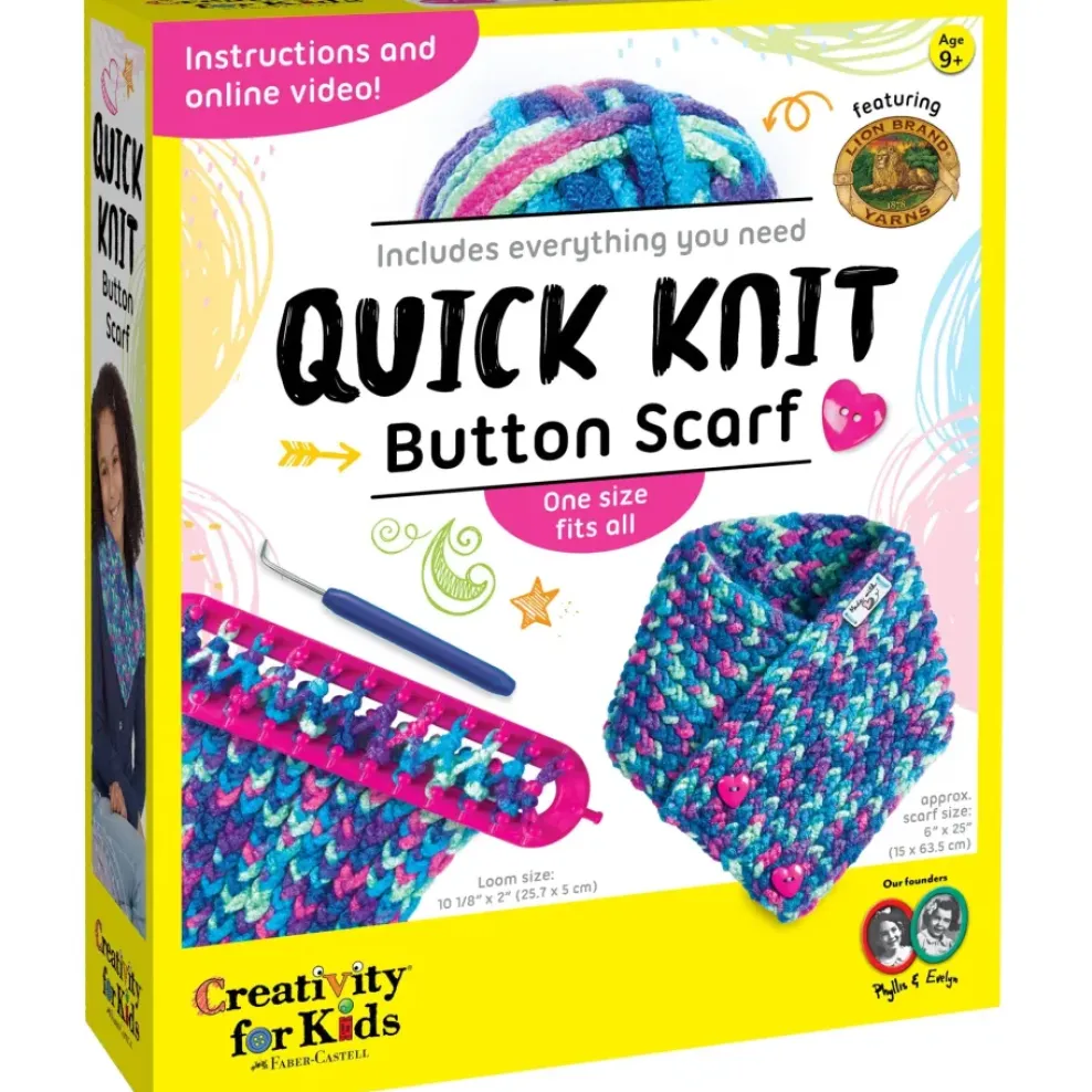 Faber-Castell Creativity for Kids: Learn to Knit - Quick Knit Button Scarf Online