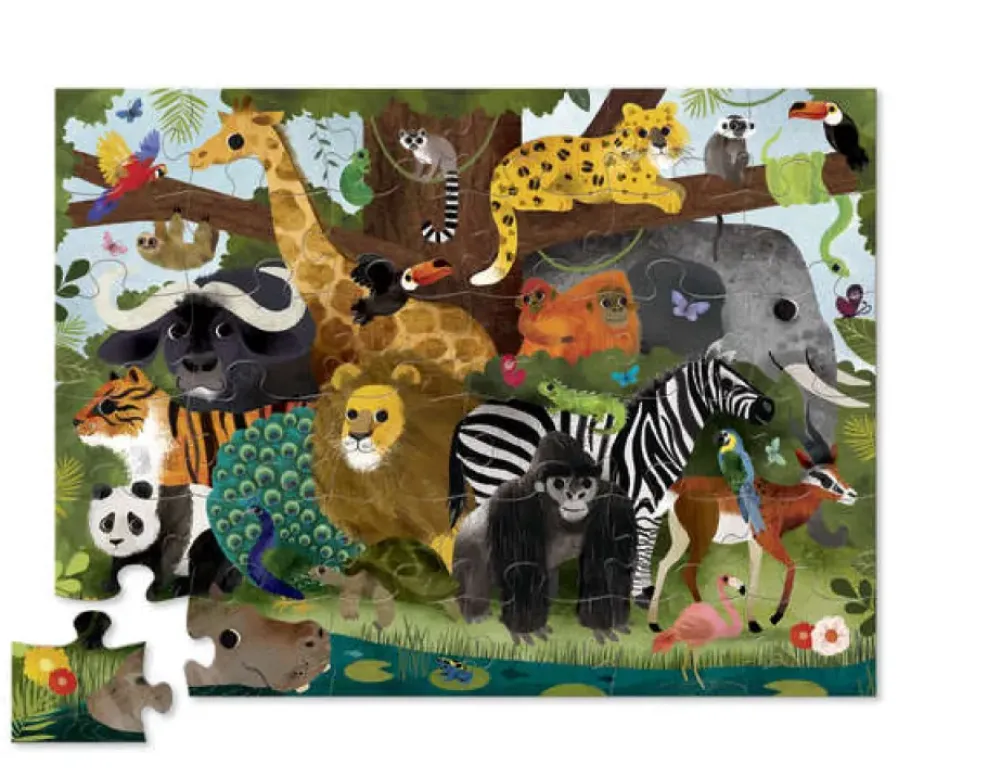 Crocodile Creek 36 Piece Floor Puzzle Jungle Friends Fashion