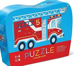 Crocodile Creek 12 Piece Mini Puzzle Fire Truck Fashion