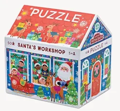Crocodile Creek 50 Piece Puzzle Santa's Workshop Best