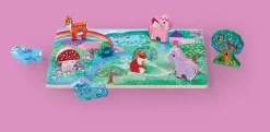 Crocodile Creek Let's Play 16 Piece Chunky Wooden Puzzle - Unicorn Garden Sale