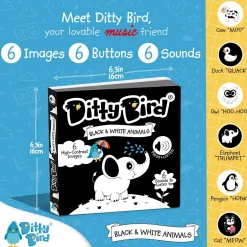 Ditty Bird ® Black and White Sound Book for Newborns Outlet