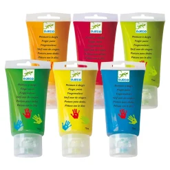 Djeco 6 Finger Paint Tubes - Classic Best