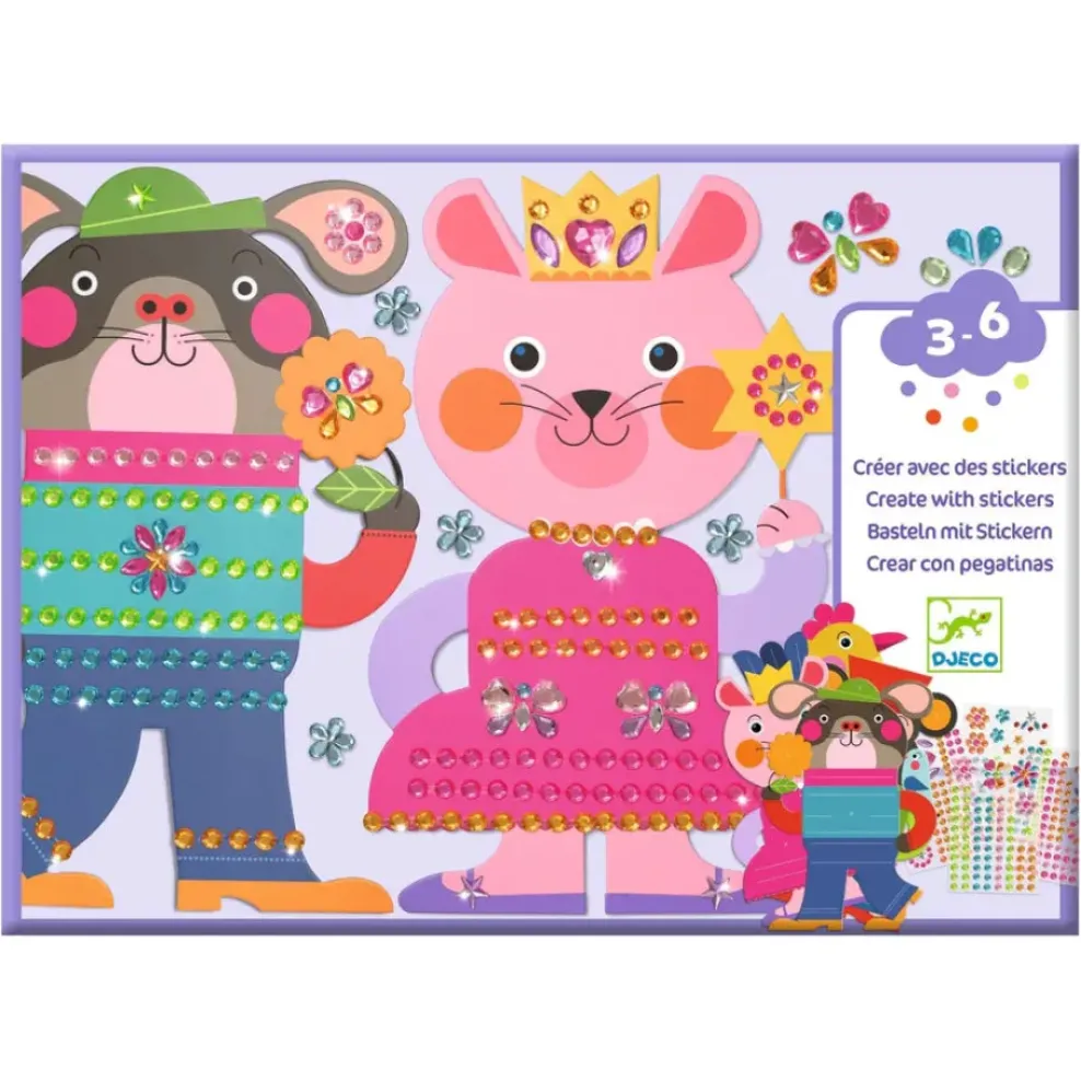 Djeco Collage Craft Kit: Sparkles Sticker Hot