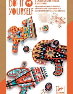 Djeco Do It Yourself Kosmik Token Launchers Craft Kit Outlet