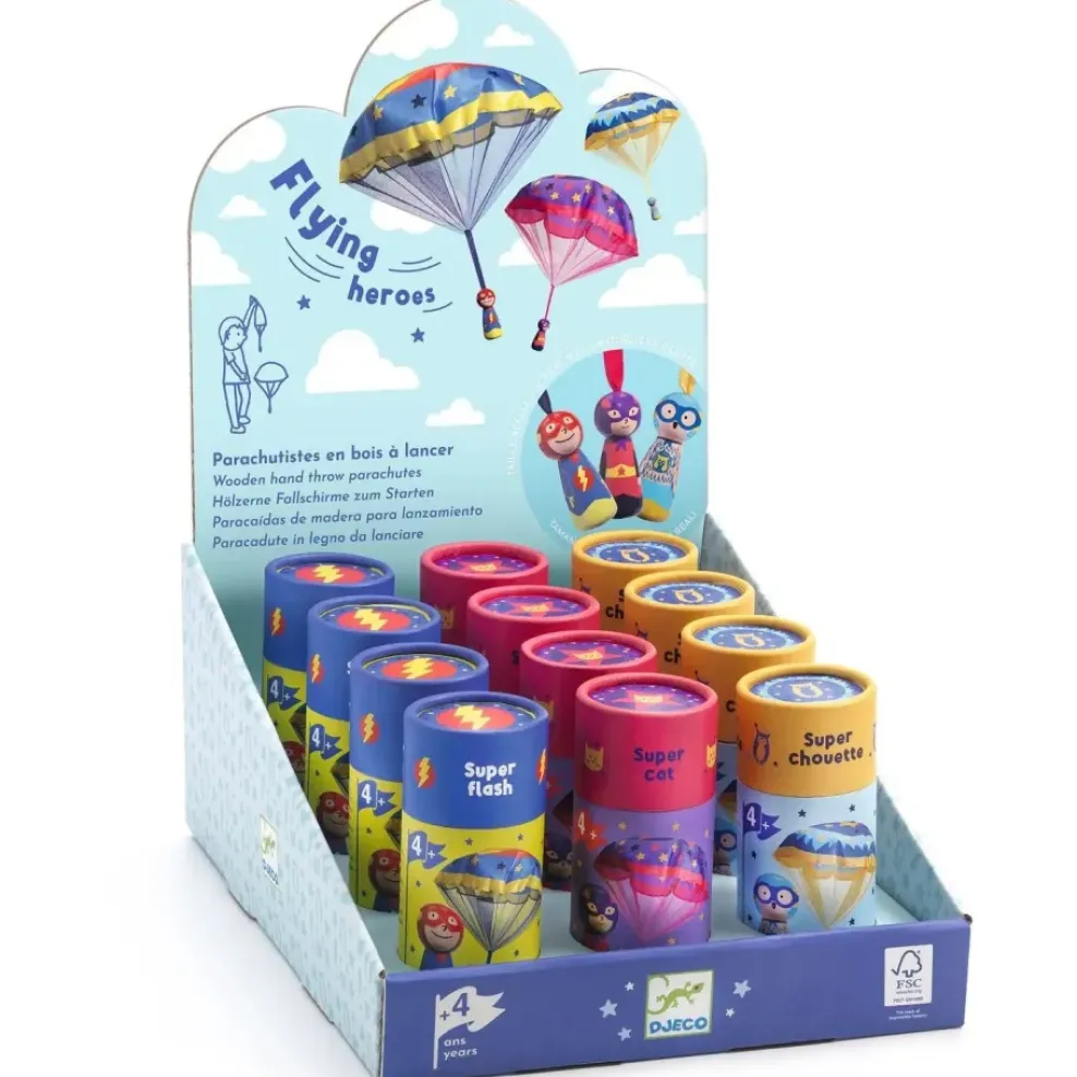 Djeco Flying Heros Parachute Friends Hot