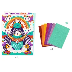 Djeco Foam Mosaic Craft Kit: Kokeshi Hot