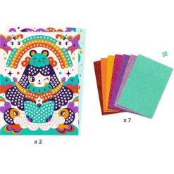 Djeco Foam Mosaic Craft Kit: Kokeshi Hot