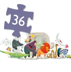 Djeco Giant Floor Puzzle 36 Piece: Animal Parade Best