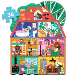 Djeco Giant Floor Puzzle 36 Piece: The Little Buddies' House Sale