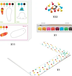 Djeco Paper The Fox Family Watercolor Paints Clearance