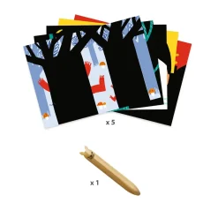 Djeco Scratch Cards Activity: Learning about Animals Hot