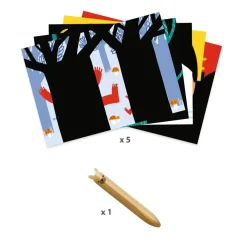 Djeco Scratch Cards Activity: Learning about Animals Hot