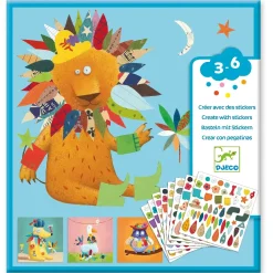 Djeco Sticker Collage Activity: Create Animals Best