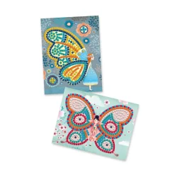 Djeco Sticker Mosaic Craft Kit: Butterflies New