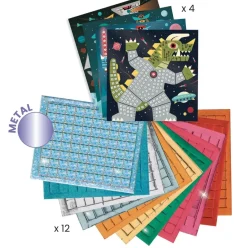 Djeco Sticker Mosaic Craft Kit: Space Battle Hot