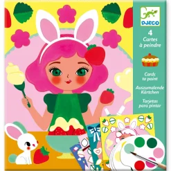Djeco Surprise Watercolor Painting Cards Activity Set: Snack Time Online
