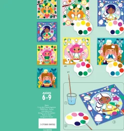 Djeco Surprise Watercolor Painting Cards Activity Set: Snack Time Online