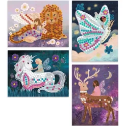 Djeco The Enchanted World Sticker & Jewel Mosaic Clearance