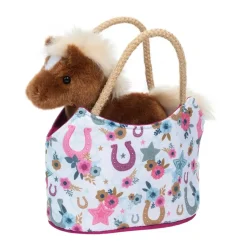 Douglas Sassy Pet Sak Boho Horseshoe with Chestnut Horse 6.5" Sale