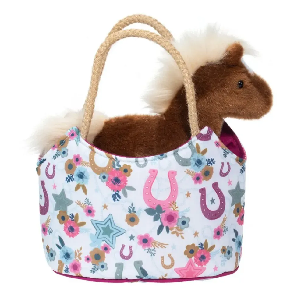 Douglas Sassy Pet Sak Boho Horseshoe with Chestnut Horse 6.5" Sale
