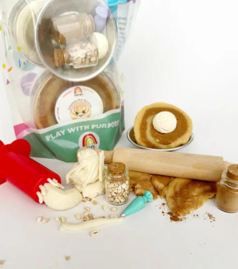 EGKD Earth Grown KidDough: Bagged Sensory Kit - Cinnamon Roll Clearance