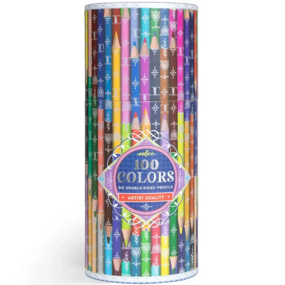 eeBoo 100 Colors 50 Double-Sided Pencils Sale