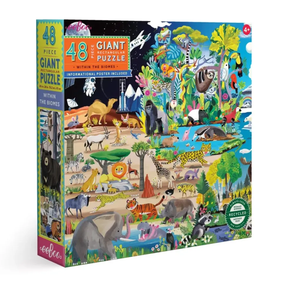 eeBoo 48 Piece Giant Puzzle Within the Biomes Hot