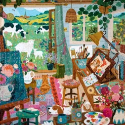 eeBoo 1000 Piece Puzzle Artist's Cottage New