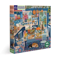 eeBoo 1000 Piece Puzzle Blue Kitchen Fashion