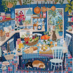 eeBoo 1000 Piece Puzzle Blue Kitchen Fashion