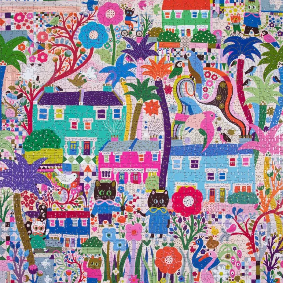 eeBoo 1000 Piece Puzzle Cats Around Town Hot