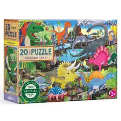 eeBoo 20 Piece Puzzle Dinosaur Land New