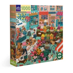 eeBoo 1000 Piece Puzzle English Green Market Online