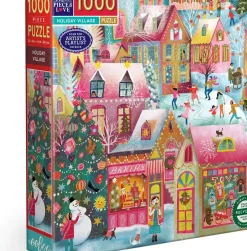 eeBoo 1000 Piece Puzzle Holiday Village Clearance
