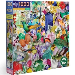 eeBoo 1000 Piece Puzzle Hummingbirds and Gems Discount