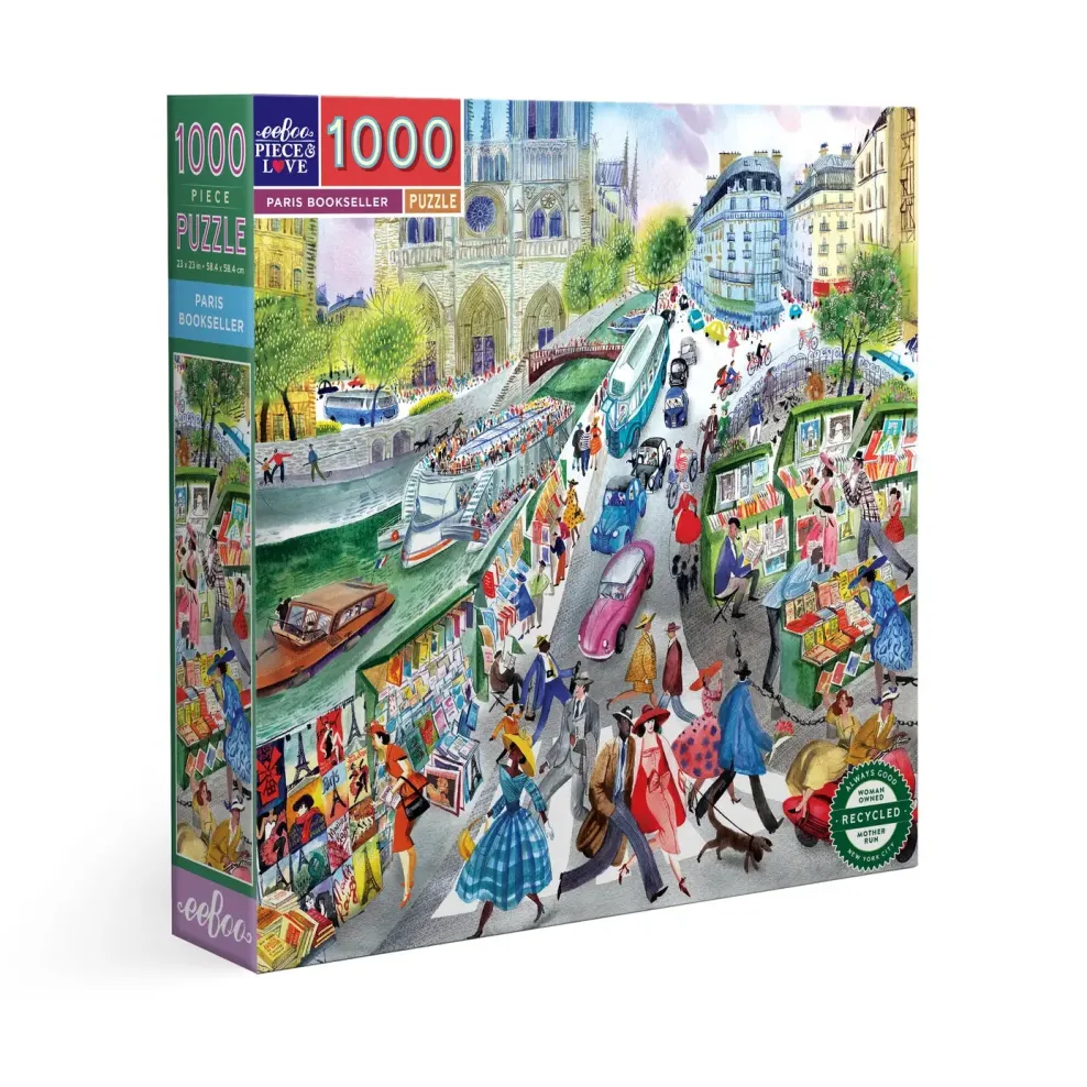 eeBoo 1000 Piece Puzzle Paris Bookseller Discount