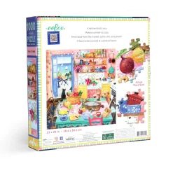 eeBoo 1000 Piece Puzzle Pink Kitchen Discount