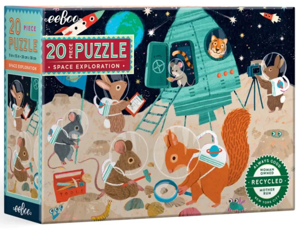 eeBoo 20 Piece Puzzle Space Exploration Fashion