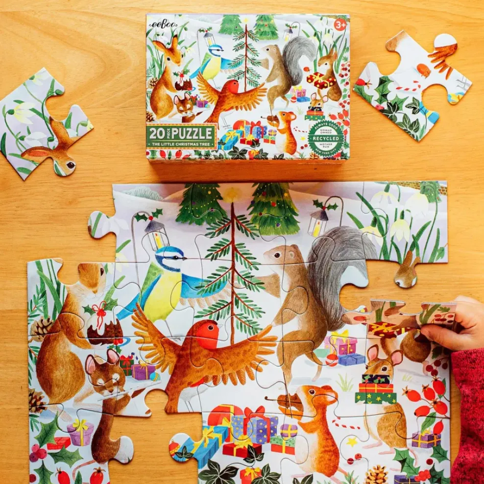 eeBoo 20 Piece Puzzle The Little Christmas Tree New